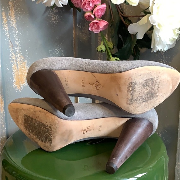 Cole Haan Grey Suede Wood Heels๐บ - Picture 6 of 12